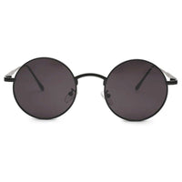 Ionara Black Medium Full Rim Round Sunglasses for Men & Women — Hashtag Eyewears