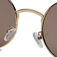 Ionara Golden-Brown Medium Full Rim Round Sunglasses for Men & Women — Hashtag Eyewears