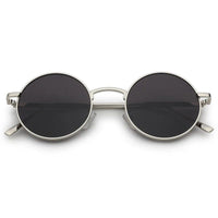 Ionara Silver-Black Medium Full Rim Round Sunglasses for Men & Women — Hashtag Eyewears