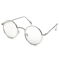 Ionara | Silver-brown Medium Full Rim Round Eyeglasses for Men & Women [UV-protected]