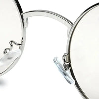 Ionara | Silver-brown Medium Full Rim Round Eyeglasses for Men & Women [UV-protected]