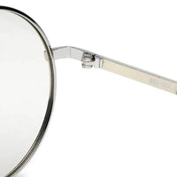 Ionara | Silver-brown Medium Full Rim Round Eyeglasses for Men & Women [UV-protected]