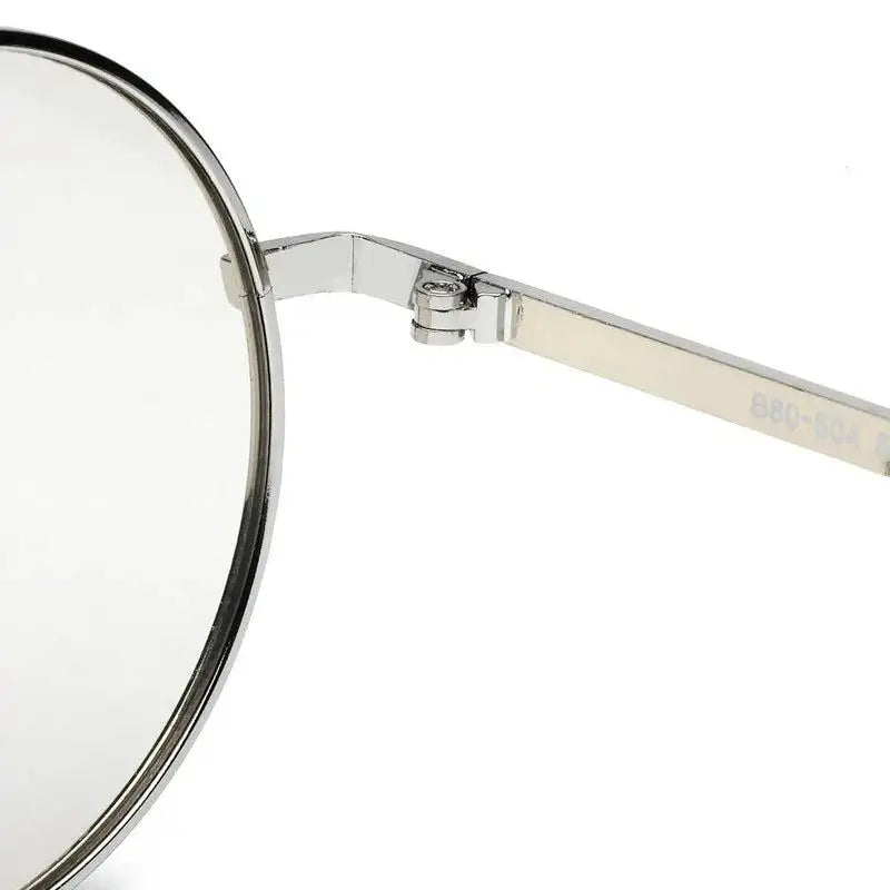 Ionara | Silver-brown Medium Full Rim Round Eyeglasses for Men & Women [UV-protected]