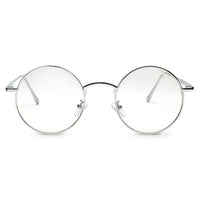 Ionara | Silver-brown Medium Full Rim Round Eyeglasses for Men & Women [UV-protected]