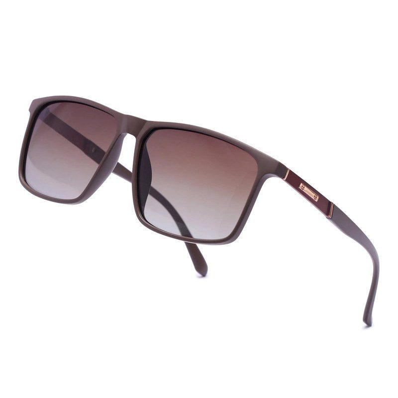 Ionis Brown Large Full Rim Square Sunglasses for Men & Women — Hashtag Eyewears