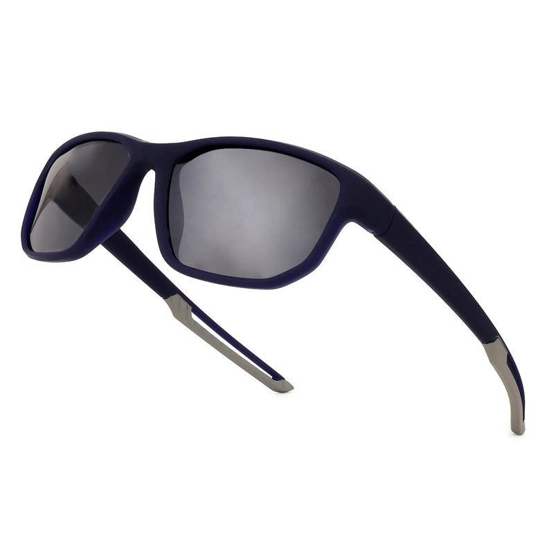 Ionium | Blue Large Full Rim Rectangle Sports Sunglasses for Men [Polarized]