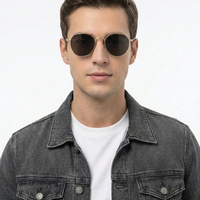 Ithon Black Medium Full Rim Oval Sunglasses for Men — Hashtag Eyewears
