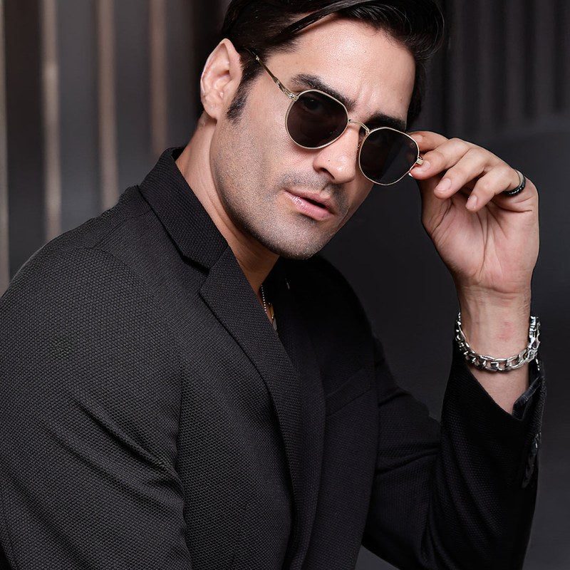 Ithon Black Medium Full Rim Oval Sunglasses for Men — Hashtag Eyewears