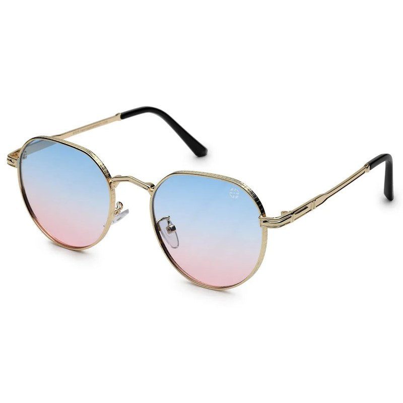 Ithon Golden Medium Full Rim Oval Sunglasses for Men — Hashtag Eyewears
