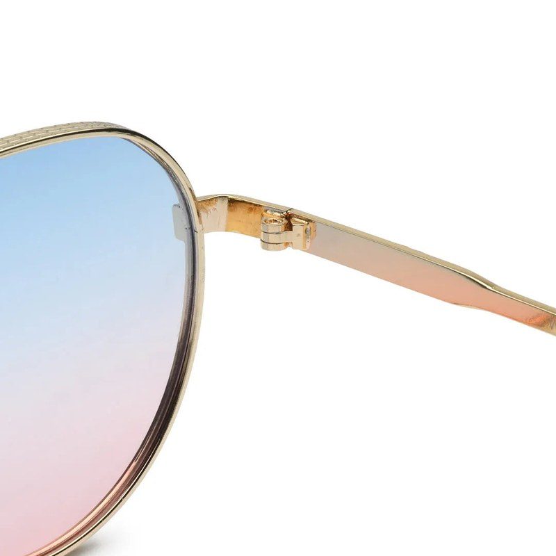 Ithon Golden Medium Full Rim Oval Sunglasses for Men — Hashtag Eyewears