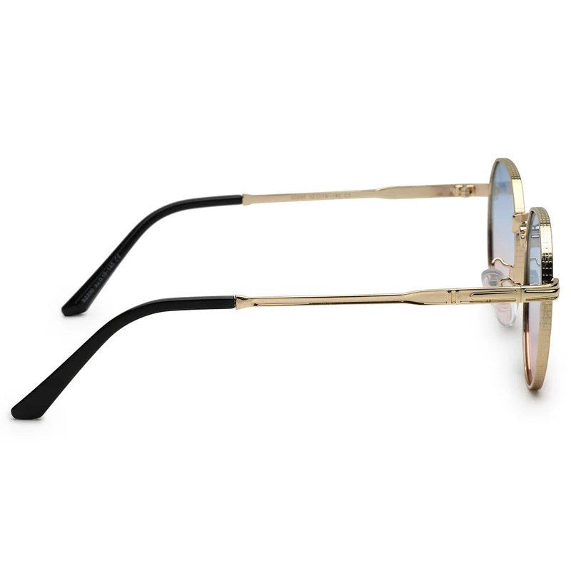Ithon Golden Medium Full Rim Oval Sunglasses for Men — Hashtag Eyewears