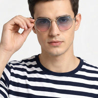 Ithon Golden Medium Full Rim Oval Sunglasses for Men — Hashtag Eyewears