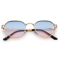 Ithon Golden Medium Full Rim Oval Sunglasses for Men — Hashtag Eyewears
