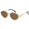 Ivory | Brown Medium Full Rim Oval Sunglasses for Women [UV-protected]