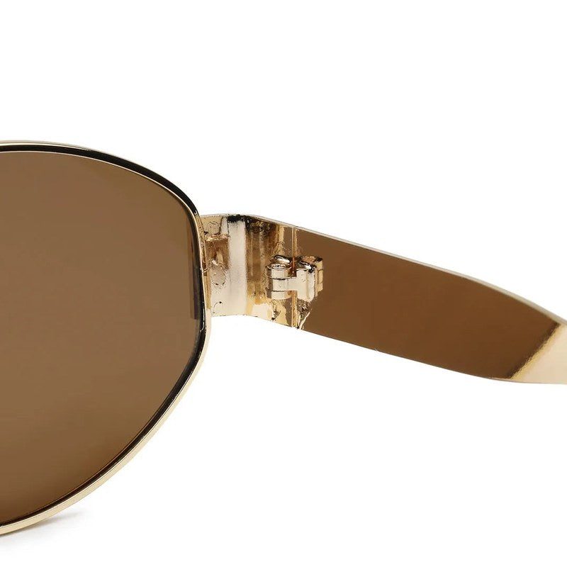 Ivory Brown Medium Full Rim Oval Sunglasses for Women — Hashtag Eyewears