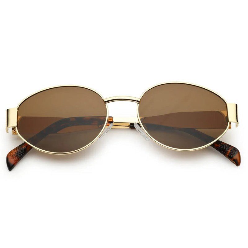 Ivory Brown Medium Full Rim Oval Sunglasses for Women — Hashtag Eyewears