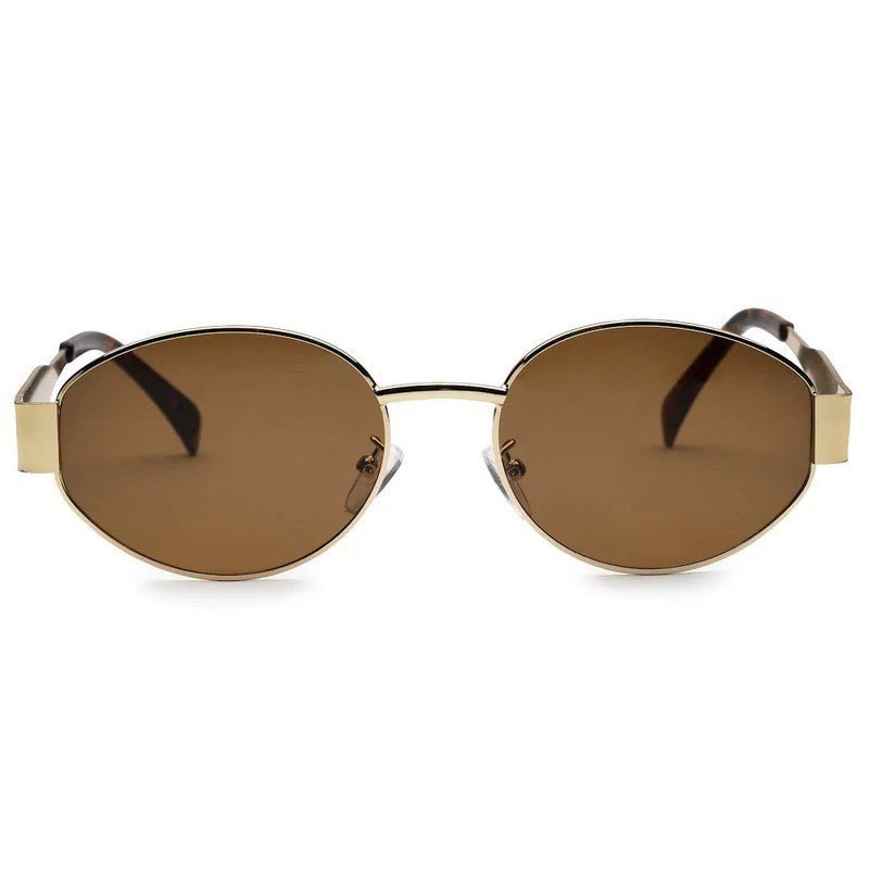 Ivory Brown Medium Full Rim Oval Sunglasses for Women — Hashtag Eyewears