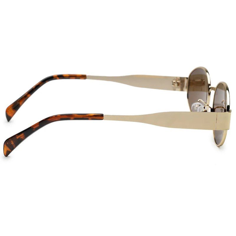 Ivory Brown Medium Full Rim Oval Sunglasses for Women — Hashtag Eyewears