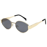 Ivory Golden Medium Full Rim Oval Sunglasses for Women — Hashtag Eyewears