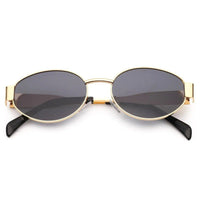 Ivory Golden Medium Full Rim Oval Sunglasses for Women — Hashtag Eyewears