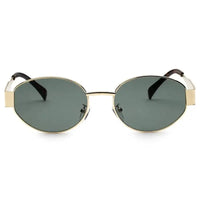 Ivory | Green Medium Full Rim Oval Sunglasses for Women [UV-protected]