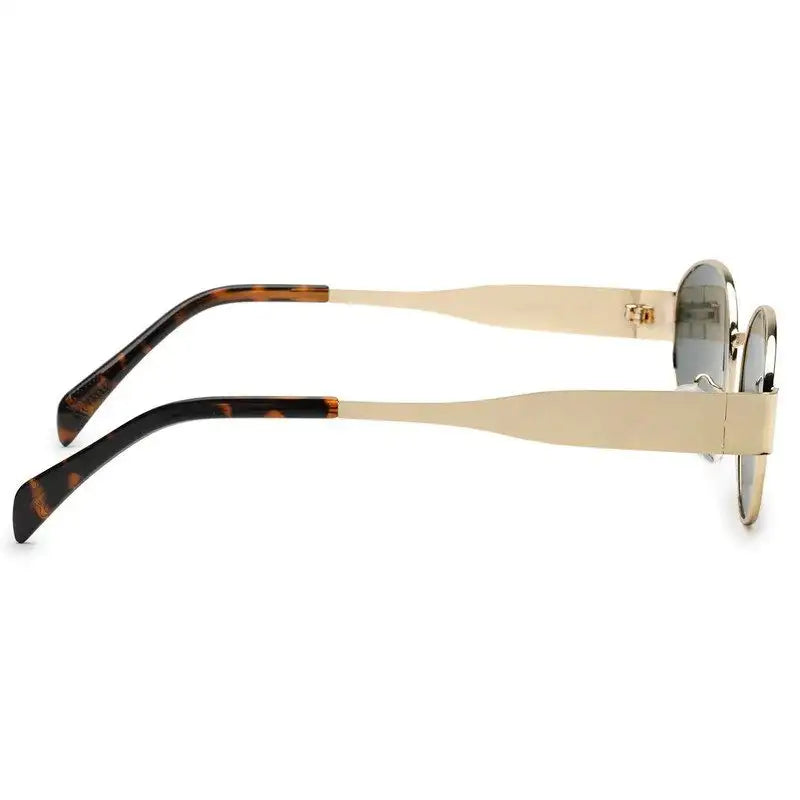 Ivory | Green Medium Full Rim Oval Sunglasses for Women [UV-protected]
