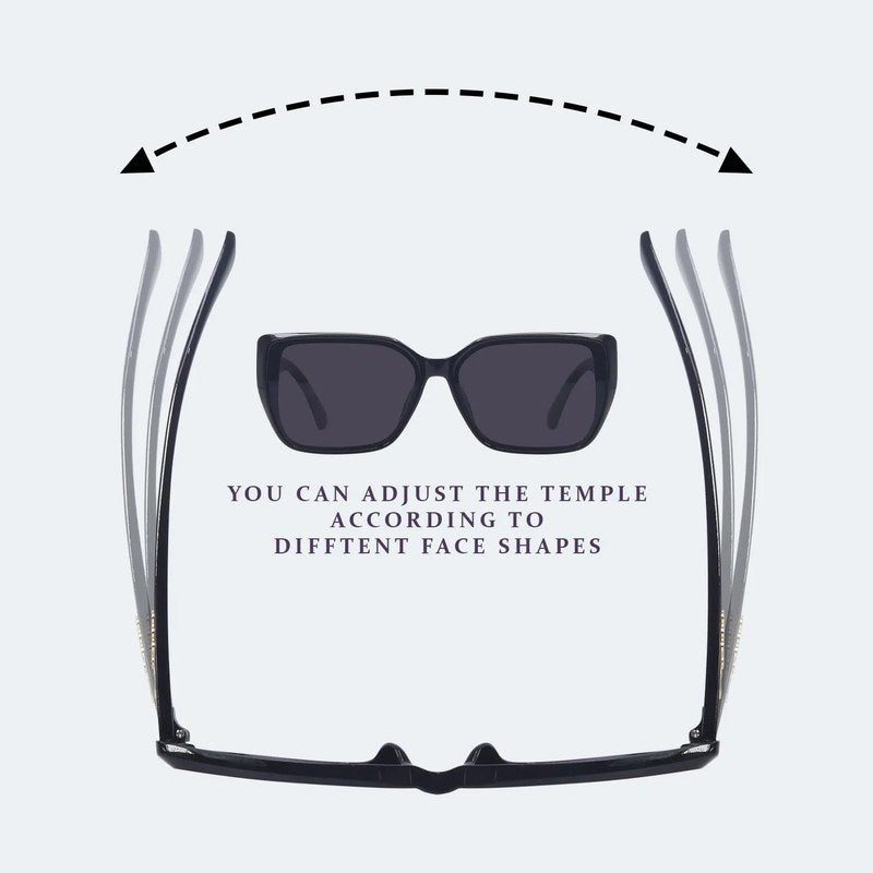 Jetra Black Medium Full Rim Wayfarer Sunglasses for Women — Hashtag Eyewears