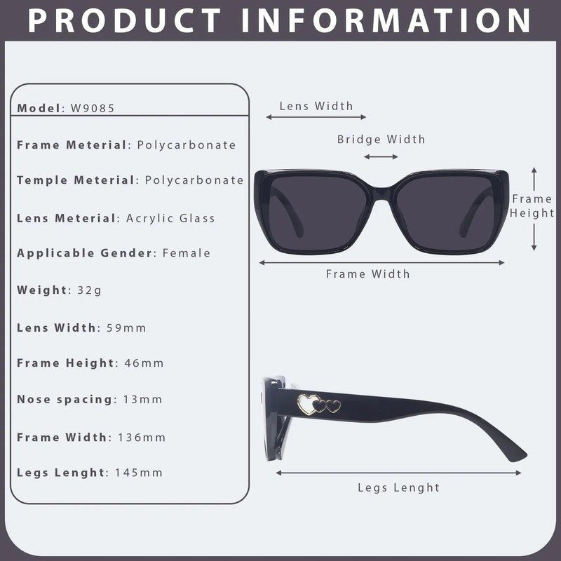 Jetra Black Medium Full Rim Wayfarer Sunglasses for Women — Hashtag Eyewears