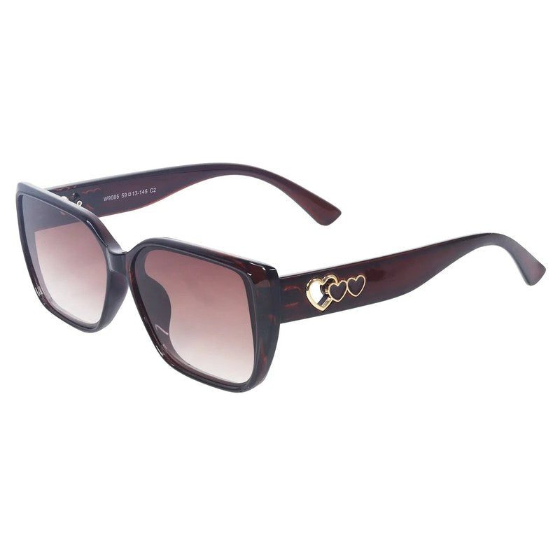 Jetra Brown Medium Full Rim Wayfarer Sunglasses for Women — Hashtag Eyewears