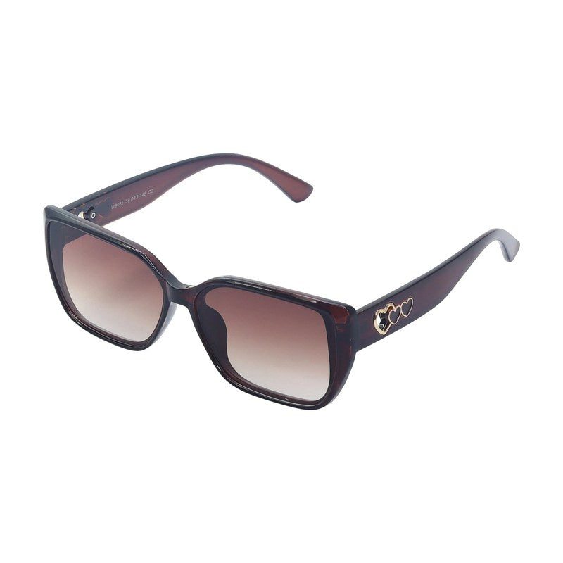 Jetra Brown Medium Full Rim Wayfarer Sunglasses for Women — Hashtag Eyewears