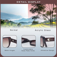 Jetra Brown Medium Full Rim Wayfarer Sunglasses for Women — Hashtag Eyewears
