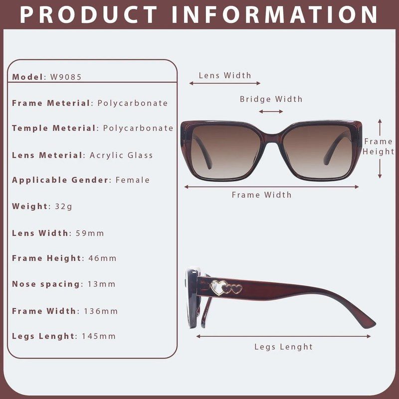 Jetra Brown Medium Full Rim Wayfarer Sunglasses for Women — Hashtag Eyewears