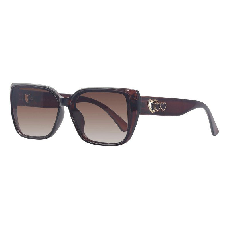 Jetra Brown Medium Full Rim Wayfarer Sunglasses for Women — Hashtag Eyewears