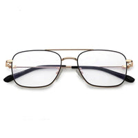 Jovion Black & Gold Medium Full Rim RECTANGLE Computer Glasses for Men & Women — Hashtag Eyewears