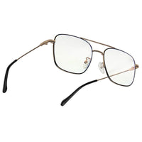 Jovion Black & Gold Medium Full Rim RECTANGLE Computer Glasses for Men & Women — Hashtag Eyewears