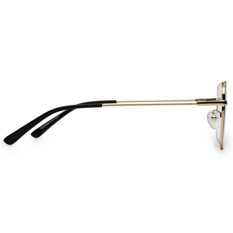 Jovion Black & Gold Medium Full Rim RECTANGLE Computer Glasses for Men & Women — Hashtag Eyewears