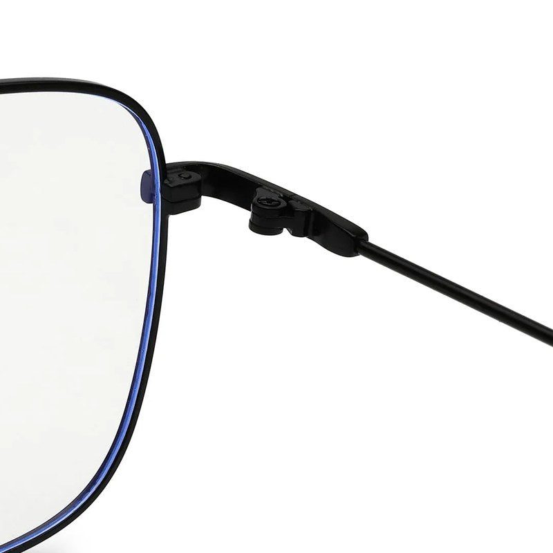 Jovion Black Medium Full Rim RECTANGLE Computer Glasses for Men & Women — Hashtag Eyewears