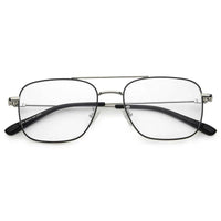 Jovion Black & Silver Medium Full Rim RECTANGLE Computer Glasses for Men & Women — Hashtag Eyewears