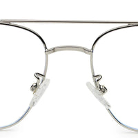 Jovion Black & Silver Medium Full Rim RECTANGLE Computer Glasses for Men & Women — Hashtag Eyewears