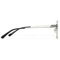 Jovion Black & Silver Medium Full Rim RECTANGLE Computer Glasses for Men & Women — Hashtag Eyewears