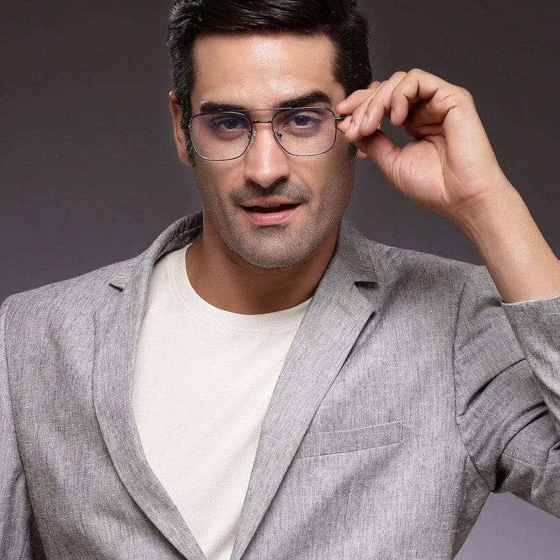 Jovion Brown Medium Full Rim RECTANGLE Computer Glasses for Men & Women — Hashtag Eyewears