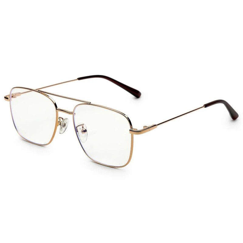 Jovion Golden Medium Full Rim RECTANGLE Computer Glasses for Men & Women — Hashtag Eyewears