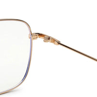 Jovion Golden Medium Full Rim RECTANGLE Computer Glasses for Men & Women — Hashtag Eyewears