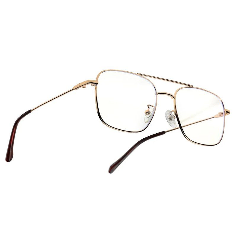 Jovion Golden Medium Full Rim RECTANGLE Computer Glasses for Men & Women — Hashtag Eyewears