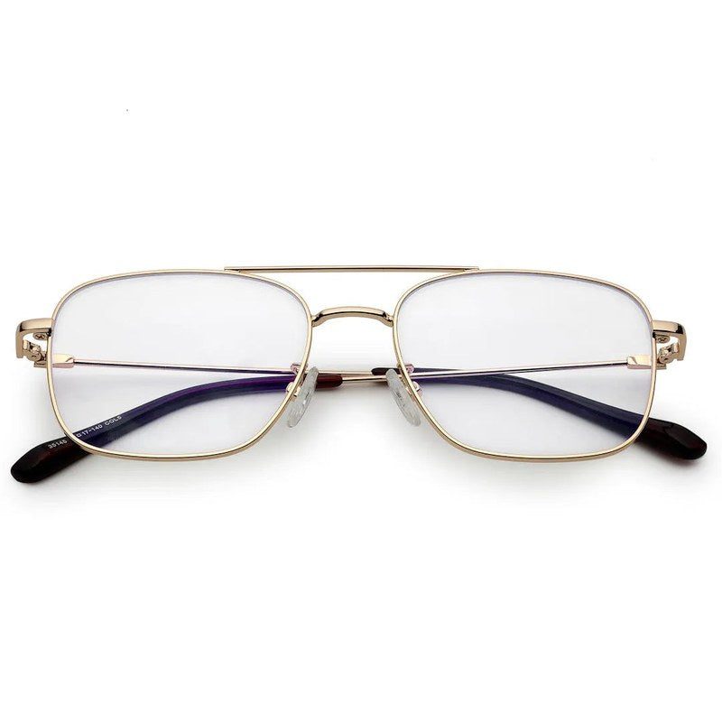 Jovion Golden Medium Full Rim RECTANGLE Computer Glasses for Men & Women — Hashtag Eyewears