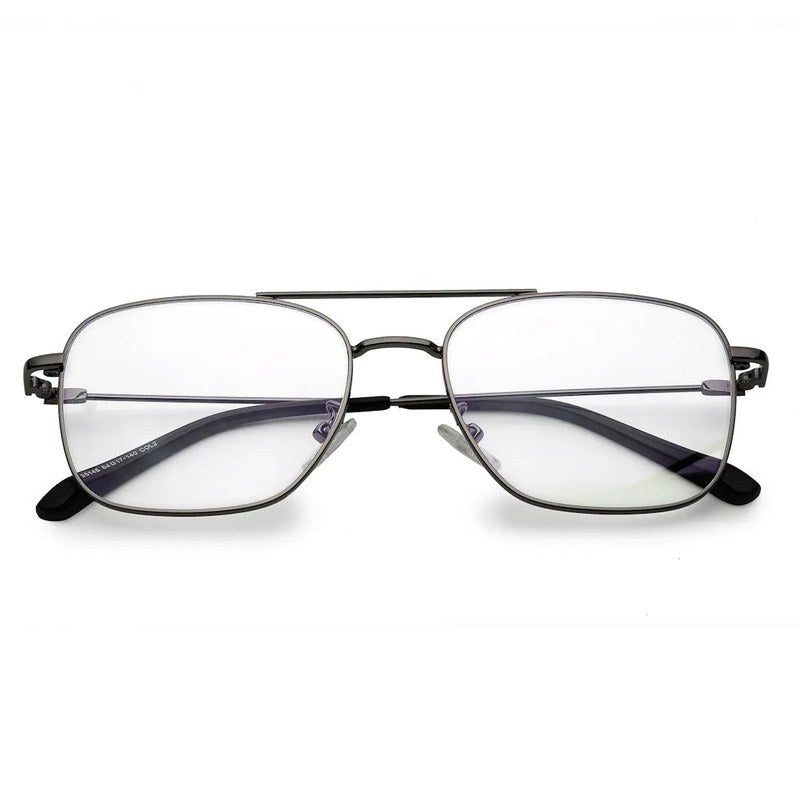 Jovion | Grey Medium Full Rim RECTANGLE Computer Glasses for Men & Women [Blue Block]