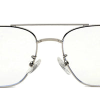 Jovion Silver Medium Full Rim RECTANGLE Computer Glasses for Men & Women — Hashtag Eyewears