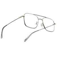 Jovion Silver Medium Full Rim RECTANGLE Computer Glasses for Men & Women — Hashtag Eyewears