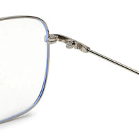 Jovion Silver Medium Full Rim RECTANGLE Computer Glasses for Men & Women — Hashtag Eyewears