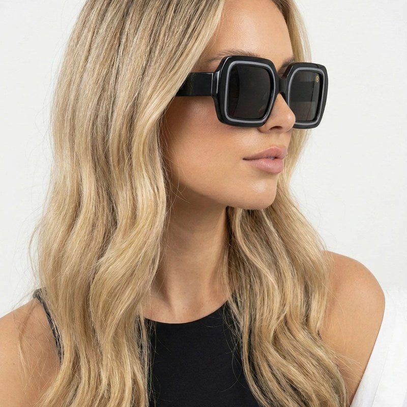 Jumbo Black Medium Full Rim Square Sunglasses for Men & Women — Hashtag Eyewears